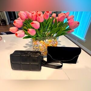 NWOT Two black bags. One belt one and one black Velour